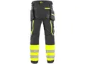 Kalhoty CXS NAOS HV pánské, černo-žlutá Hi-Vis, reflexní pruhy