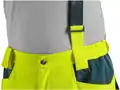 Nohavice CXS BEDFORD, výstražné, pánske, softshell, žlto-petrolová