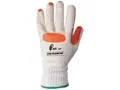Potiahnuté rukavice CXS BLANCHE, bielo-oranžové