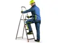 Kalhoty CXS NAOS pánske, modro-modré, HV žltý doplnky