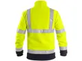 BUNDA CXS PRESTON, VÝSTRAŽNÁ, FLEECE, ŽLTO - MODRÁ