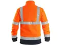 BUNDA CXS PRESTON, VÝSTRAŽNÁ, FLEECE, oranžová - MODRÁ