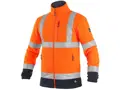 BUNDA CXS PRESTON, VÝSTRAŽNÁ, FLEECE, oranžová - MODRÁ