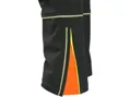 Kalhoty CXS TRENTON, zimné softshell, detské, čierne s HV žlto/oranžové doplnky