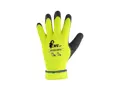 RUKAVICE CXS ROXY WINTER, ZIMNÉ, MÁČANÉ V LATEXU, ČIERNO-ŽLTÉ