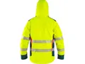 Výstražná zimná bunda CXS BEDFORD WINTER pánska, žlto-petrolová