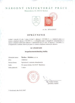 Bezpečnosť pri práci Bratislava - BOZP