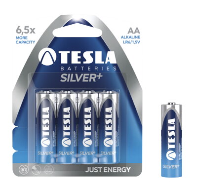 Batérie TESLA AA Silver+, 4ks/bal