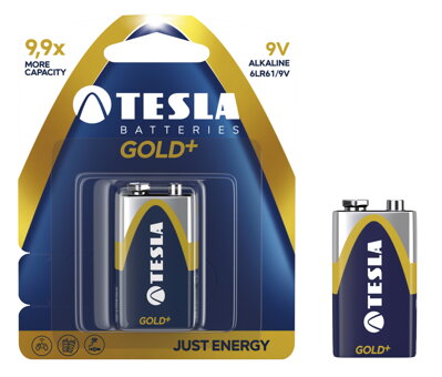 Batérie TESLA 9V Gold+, 1ks/bal