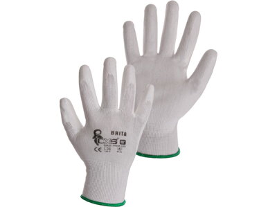 Povrstvené rukavice BRITA, biele