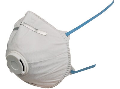Filtračná polomaska CXS SPIRO FFP2, TVAROVANÁ S VENTILOM