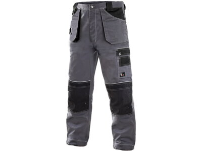 Nohavice do pása CXS ORION TEODOR, skrátené- 170-176cm, pánske, šedo-čierne
