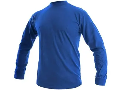 Tričko PETR, dlhý rukáv, stredne modré
