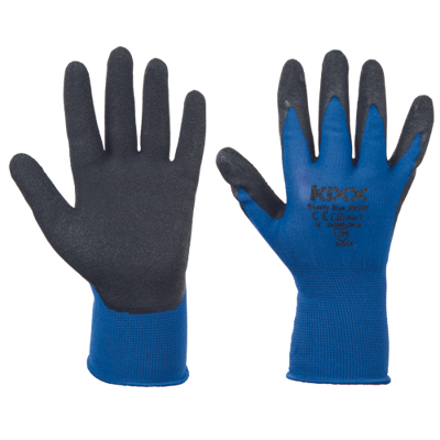 BEASTY BLUE rukavice nylon/latex dlaň