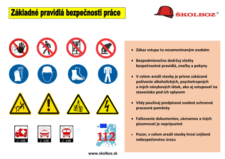 BOZP bezpečnostná tabuľa