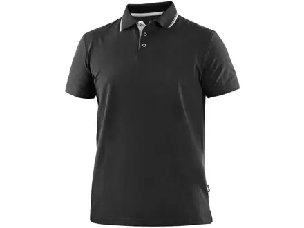 Polokošeľa CXS HENRY, pánske, krátky rukáv, čierno-biela