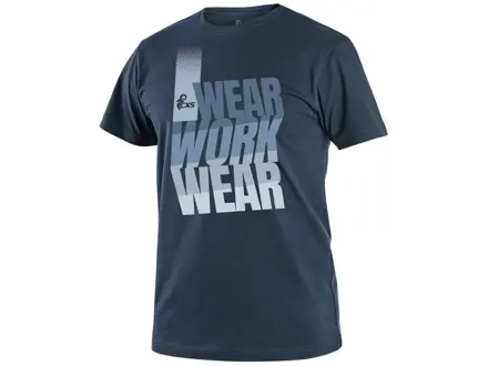 Tričko CXS WORKWEAR, krátky rukáv, modré