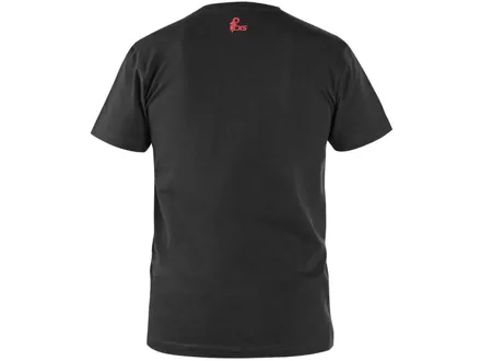 Tričko CXS WORKWEAR s krátkym rukávom v kombinácii farieb čierna, modrá a červená 