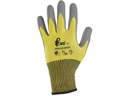 Rukavice CXS HYBRA-TECH RESOLUTE, máčaná v latexe s pieskovou úpravou, blister,