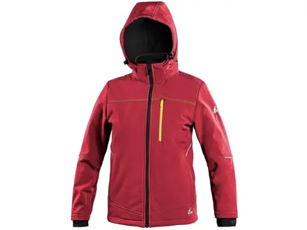 Bunda CXS STRETCH, detská, softshell, červená, veľ. 120