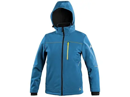 Bunda CXS STRETCH, detská, softshell, stredne modrá, veľ. 120