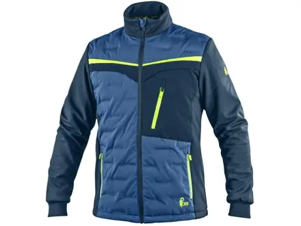 Bunda CXS NAOS, hybrid, pánska, modro-modrá, HV žlté doplnky, veľ. S