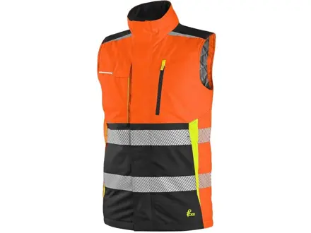 Vesta CXS BENSON, pánská, výstražná, zateplená, oranžovo-černá, Vesta CXS BENSON, pánská, výstražná, zateplená, oranžovo-černá,