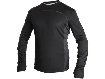 Tričko CXS COOLDRY, funkčné, dlhý rukáv, pánske, čierno-tmavosivé, veľ. XS