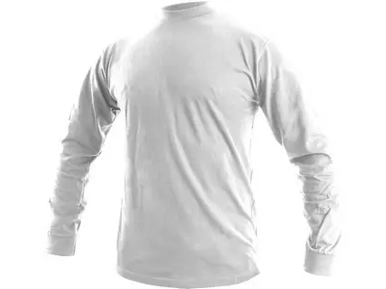 Pánske tričko s dlhým rukávom PETR, biele