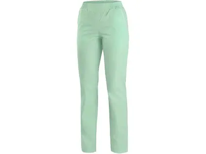 Dámske nohavice CXS TARA zelené s bielymi doplnkami