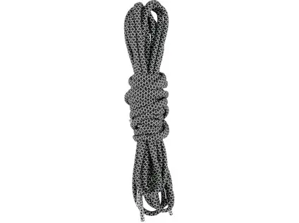 Šnúrky do obuvi reflexné, okrúhle, 130 cm, čierne