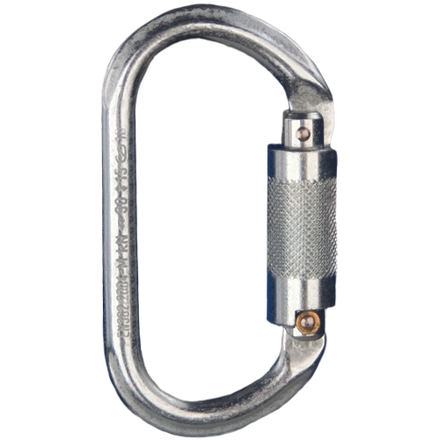 Ocel.karabína oválna twist lock poistka
