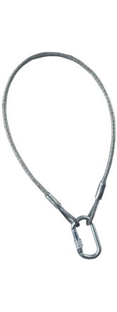 Steel wire anchor sling Flum with carab.