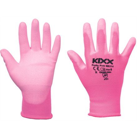 PRETTY PINK  rukavice nylon PU dlaň