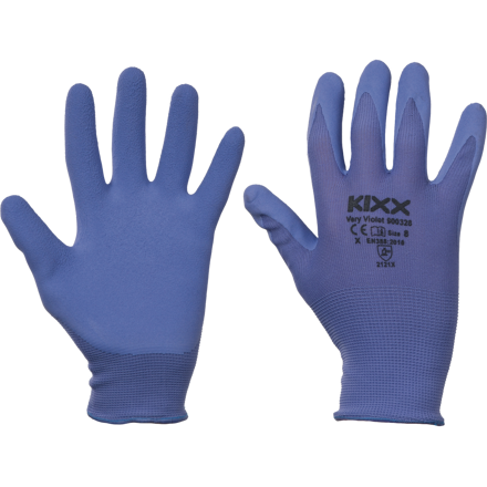VERY VIOLET rukavice nylon. latex. dlaň