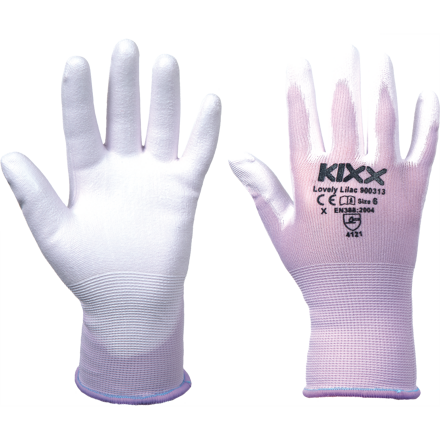LOVELY LILAC  rukavice nylon PU dlaň