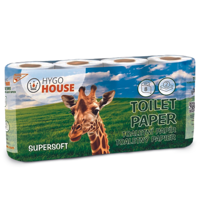 HYGOHOUSE toaletní papír,2vrs.,8ks