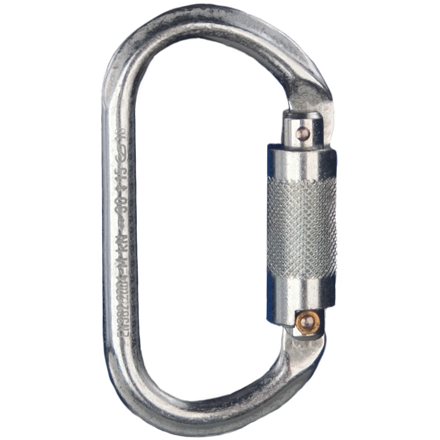Ocel.karabína oválna twist lock poistka
