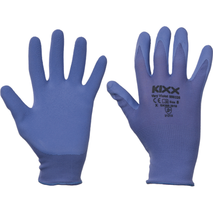 VERY VIOLET rukavice nylon. latex. dlaň