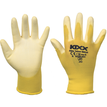 JUICY YELLOW rukavice nylon PU dlaň