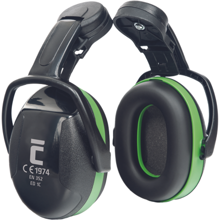 ED 1C sluchátka-prilbaEAR DEFENDER green