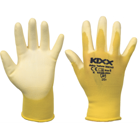 JUICY YELLOW rukavice nylon PU dlaň