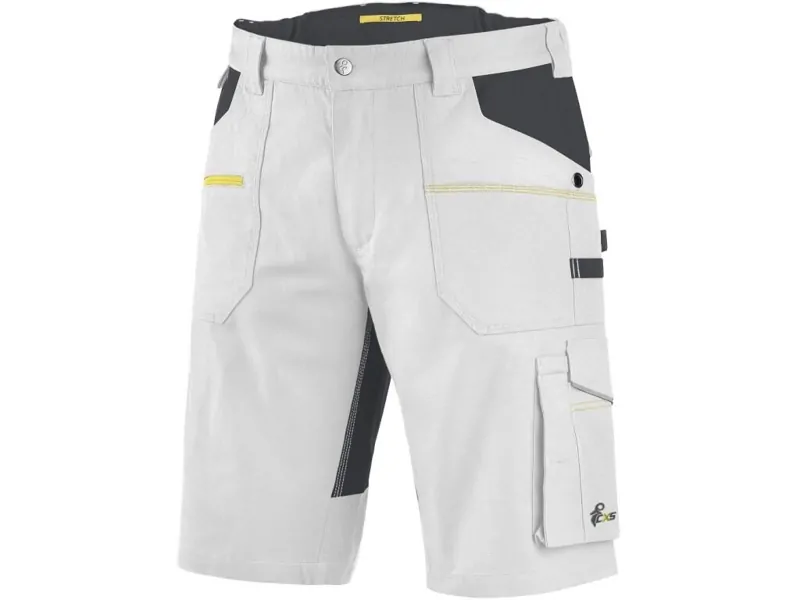 Kraťasy CXS STRETCH pánske, bielo-šedé Kraťasy CXS STRETCH pánske, bielo-šedé