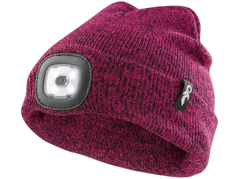 Čiapka CXS Tynan s LED svetlom, detská, ružová, veľ. XS