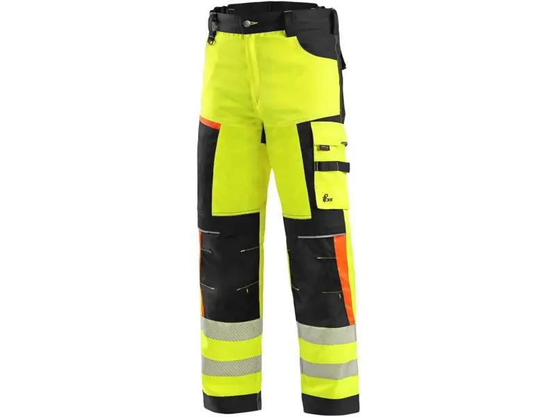 Kalhoty CXS BENSON výstražné, pánske, žlto-čierne