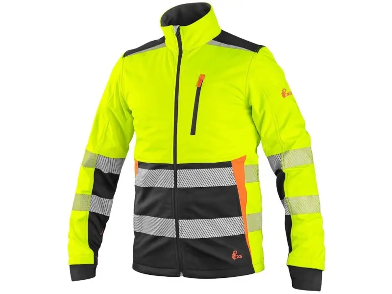 BUNDA CXS BENSON, VÝSTRAŽNÁ, SOFTSHELL, ŽLTO-ČIERNA 