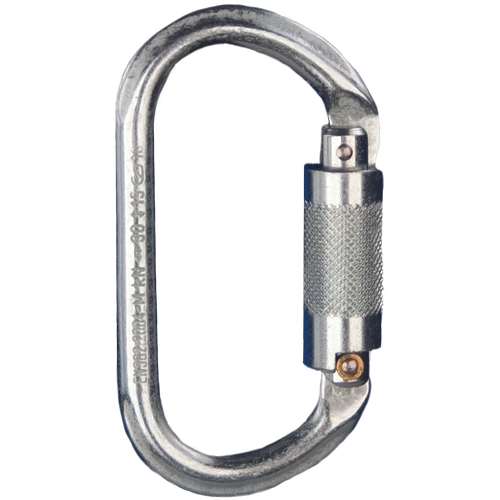 Ocel.karabína oválna twist lock poistka Ocel.karabína oválna twist lock poistka