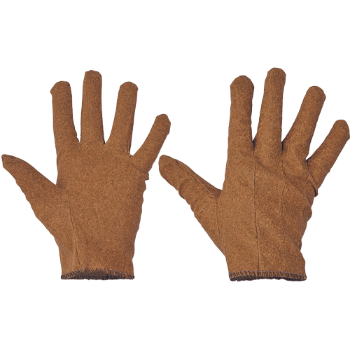 EGRET rukavice úplet - vinyl hnedé