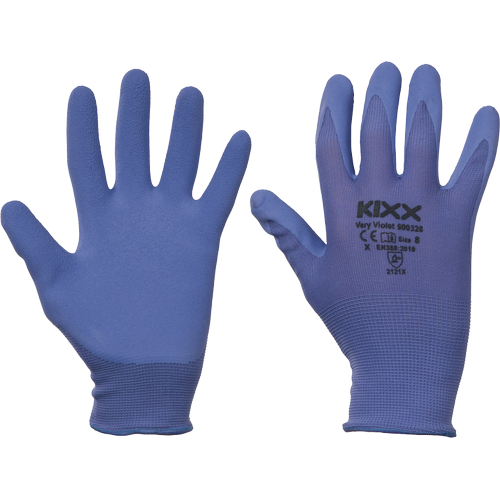 VERY VIOLET rukavice nylon. latex. dlaň VERY VIOLET rukavice nylon. latex. dlaň
