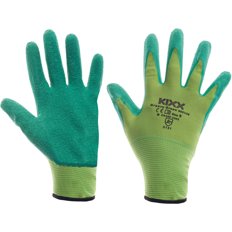 GROOVY GREEN rukavice nylon. latex. dlaň GROOVY GREEN rukavice nylon. latex. dlaň